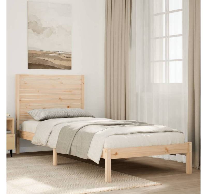 vidaXL Bett, Massivholzbett Extra Lang ohne Matratze 100x210 cm von vidaXL