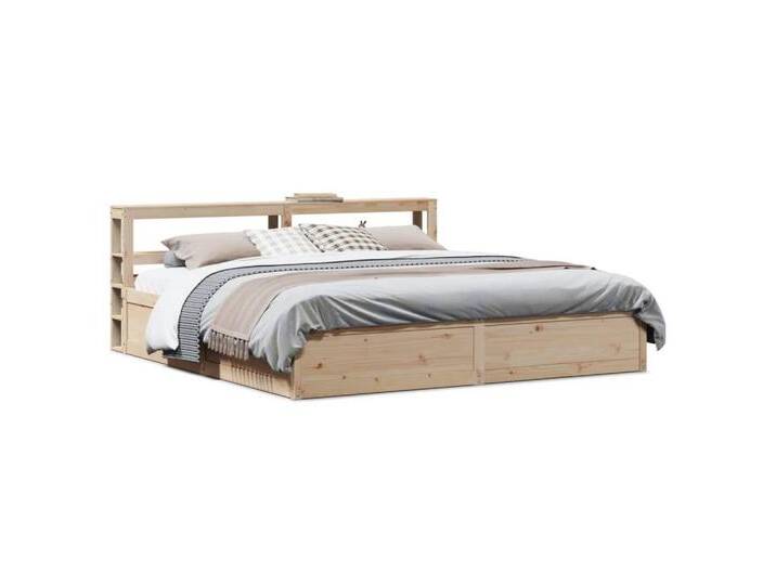 vidaXL Bett, Massivholzbett mit Kopfteil 200x200 cm Kiefer vidaXL Bett, Massivholzbett mit Kopfteil 200x200 cm Kiefer von vidaXL