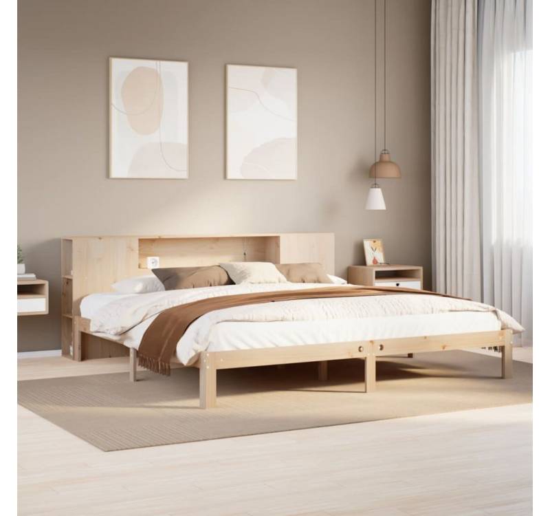 vidaXL Bett, Massivholzbett mit Regal ohne Matratze 200x200 cm Kiefer vidaXL Bett, Massivholzbett mit Regal ohne Matratze 200x200 cm Kiefer von vidaXL