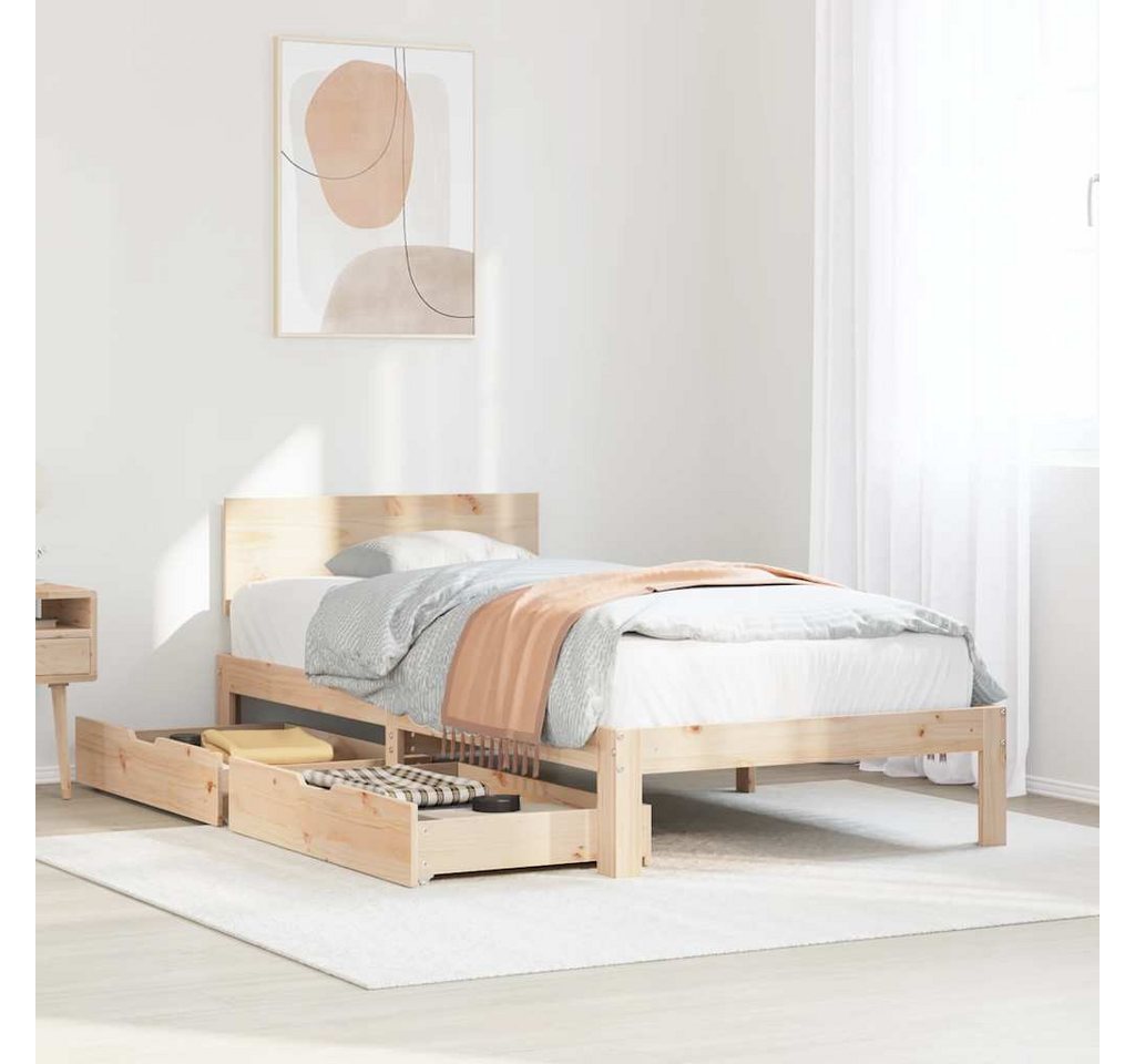 vidaXL Bett, Massivholzbett mit Schubladen 90x190 cm Massivholz Kiefer vidaXL Bett, Massivholzbett mit Schubladen 90x190 cm Massivholz Kiefer von vidaXL