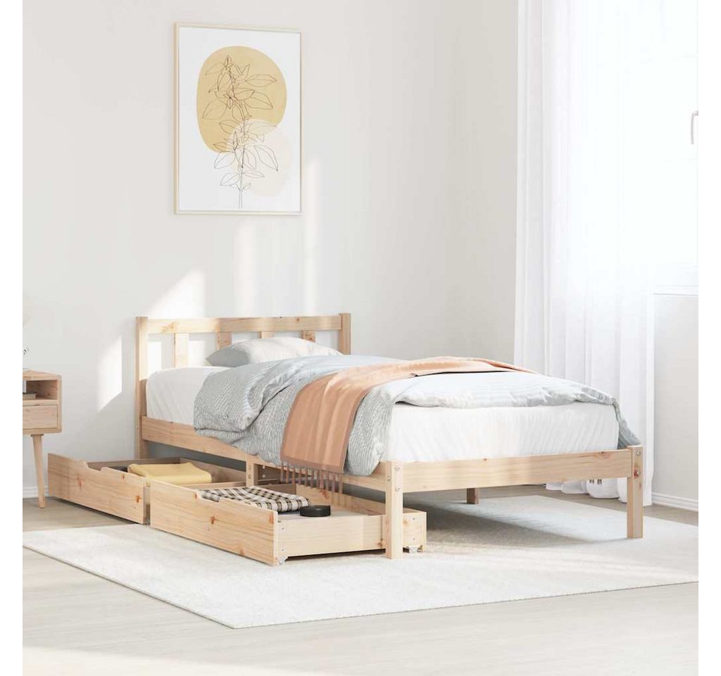 vidaXL Bett, Massivholzbett ohne Matratze 100x200 cm Kiefernholz von vidaXL