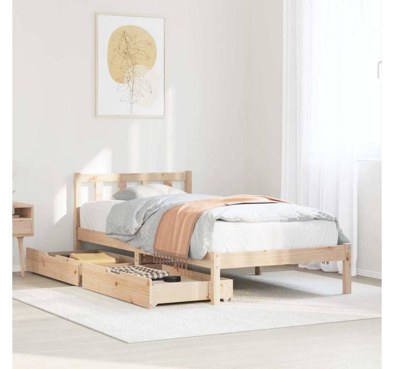vidaXL Bett, Massivholzbett ohne Matratze 100x200 cm Kiefernholz von vidaXL