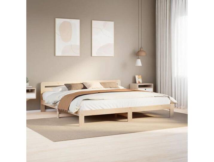 vidaXL Bett, Massivholzbett ohne Matratze 200x200 cm Kiefer vidaXL Bett, Massivholzbett ohne Matratze 200x200 cm Kiefer von vidaXL