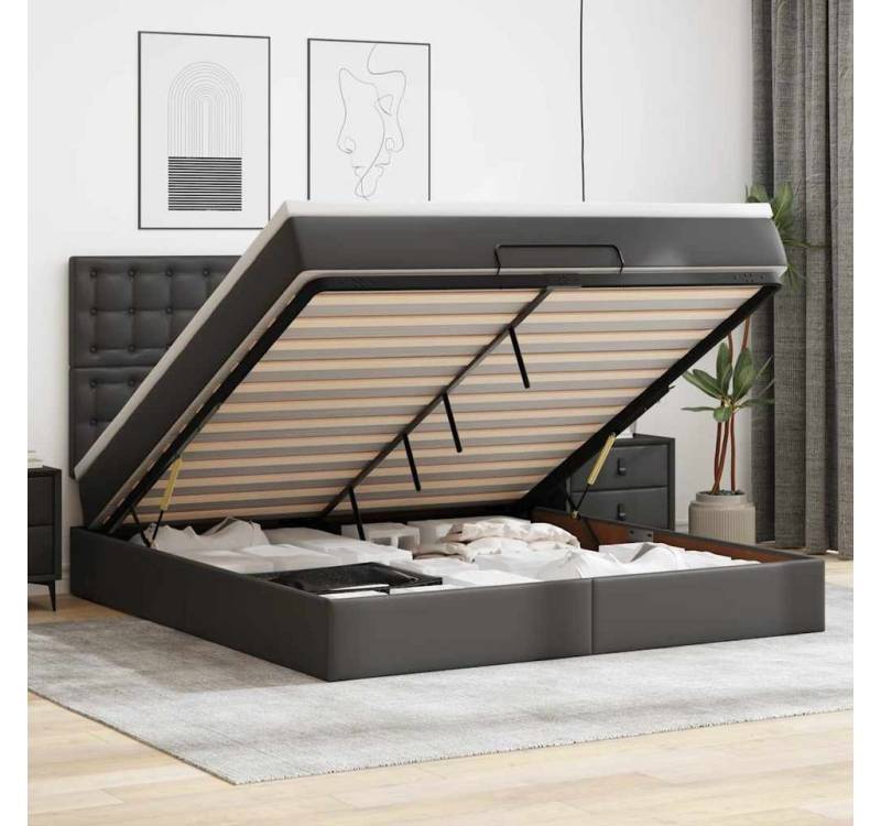 vidaXL Bett, Ottoman-Bett mit Matratze & LEDs Schwarz 180x200 cm Kunstleder vidaXL Bett, Ottoman-Bett mit Matratze & LEDs Schwarz 180x200 cm Kunstleder von vidaXL