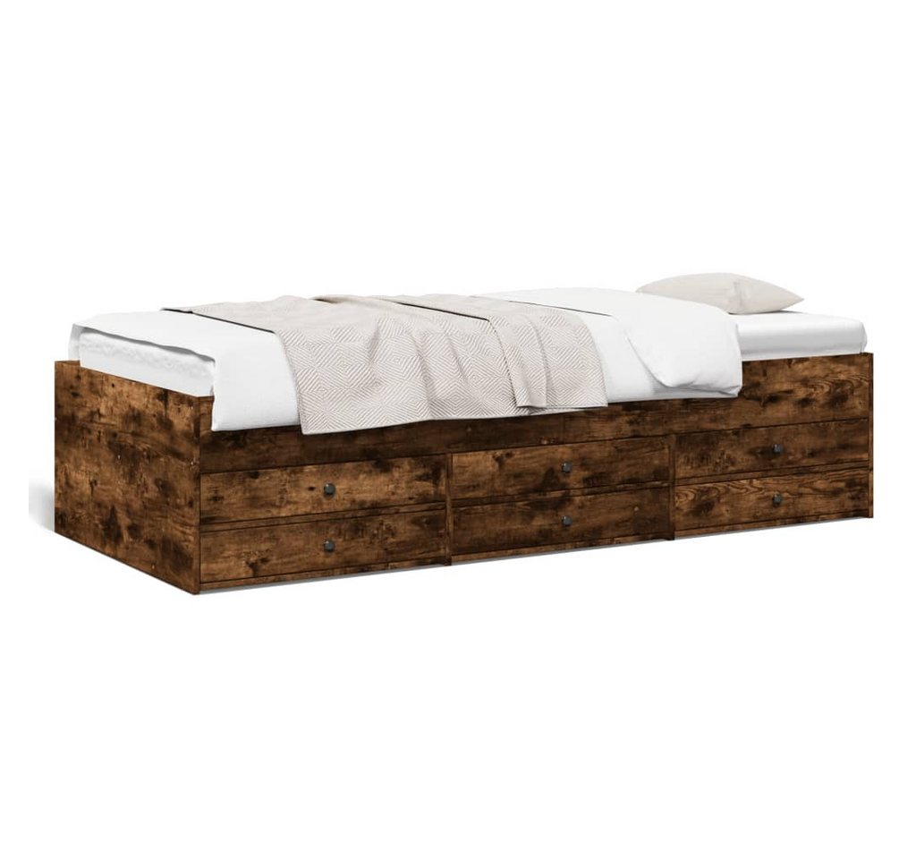 vidaXL Bett, Tagesbett mit Schubladen Räuchereiche 90x200 cm Holzwerkstoff vidaXL Bett, Tagesbett mit Schubladen Räuchereiche 90x200 cm Holzwerkstoff von vidaXL