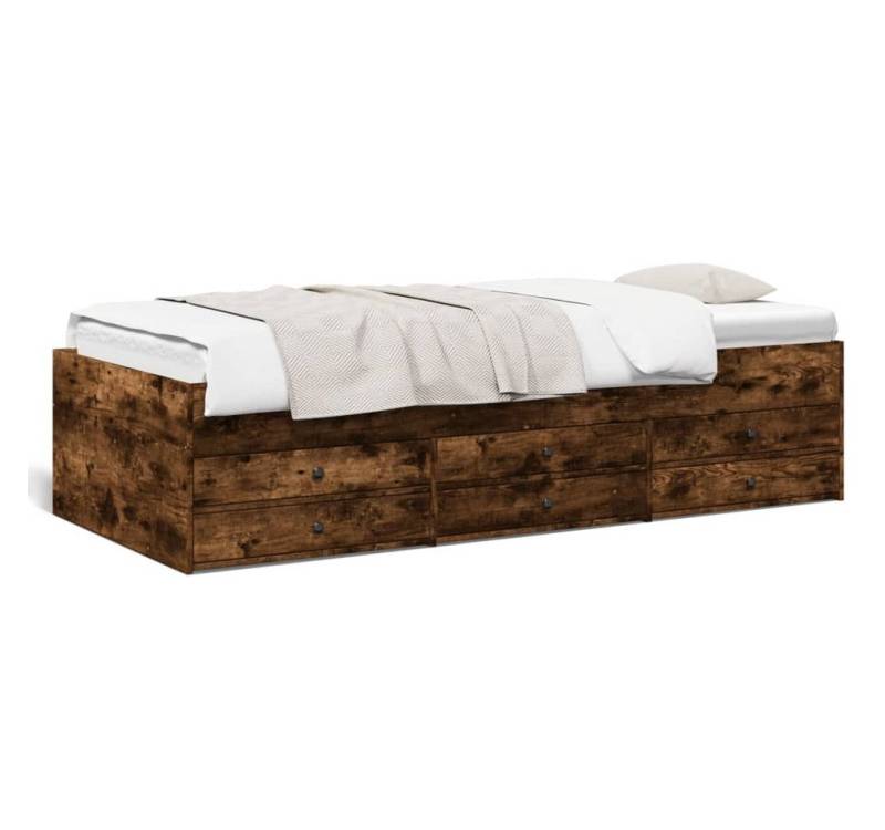 vidaXL Bett, Tagesbett mit Schubladen Räuchereiche 90x200 cm Holzwerkstoff vidaXL Bett, Tagesbett mit Schubladen Räuchereiche 90x200 cm Holzwerkstoff von vidaXL