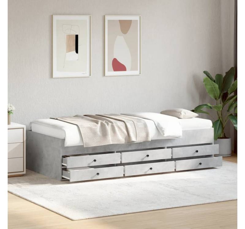 vidaXL Bett, Tagesbett mit Schubladen ohne Matratze Betongrau 90x190 cm vidaXL Bett, Tagesbett mit Schubladen ohne Matratze Betongrau 90x190 cm von vidaXL