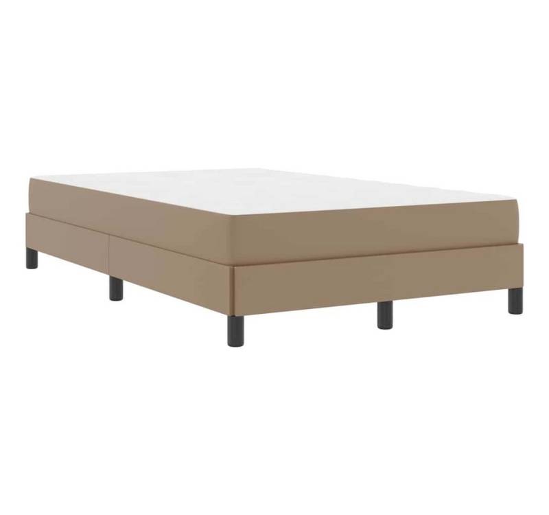 vidaXL Bett Bett mit Matratze Cappuccino 120 x 200 cm Kunstleder (1-tlg) von vidaXL