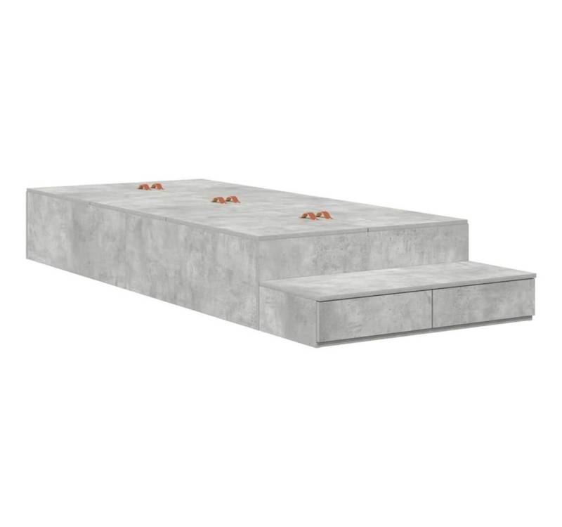 vidaXL Bett Bett mit Stauraum Beton Grau 236.5 x 80 x 31.5 cm Holzwerkstoff (1-tlg) von vidaXL