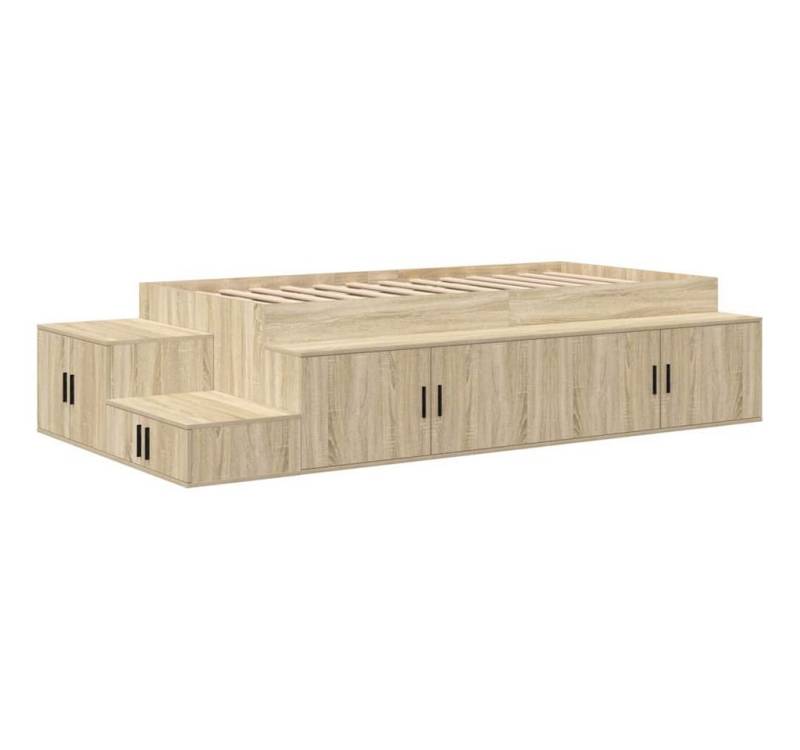 vidaXL Bett Bett mit Stauraum mit Speicher Sonoma-Eiche 234 x 103 x 53.5 cm (1-tlg) von vidaXL