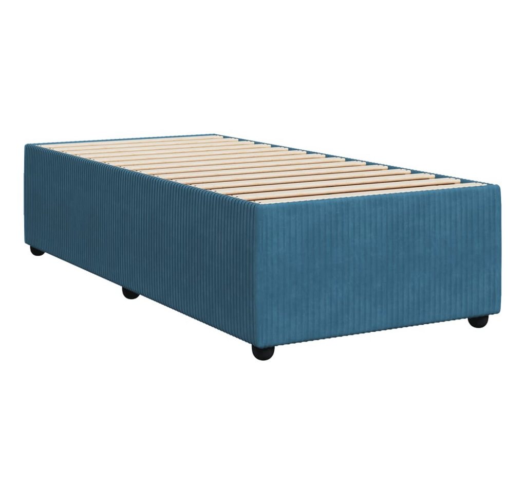 vidaXL Bett Bettgestell Blau 90x190 cm Samt von vidaXL