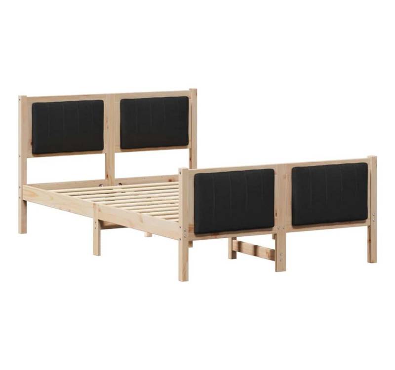 vidaXL Bett Bettgestell Braun und Schwarz 120 x 200 cm Massivholz Kiefer (1-tlg) von vidaXL