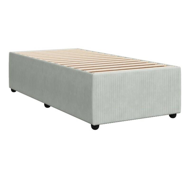 vidaXL Bett Bettgestell ohne Matratze Hellgrau 90x190 cm Samt von vidaXL