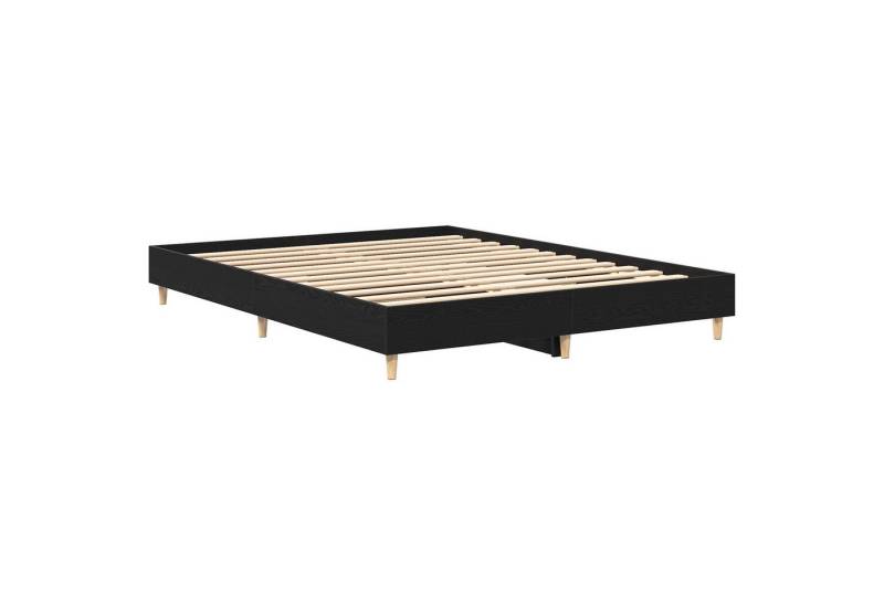 vidaXL Bett Bettgestell Schwarz Eiche 150x200 cm Holzwerkstoff (1-tlg) von vidaXL