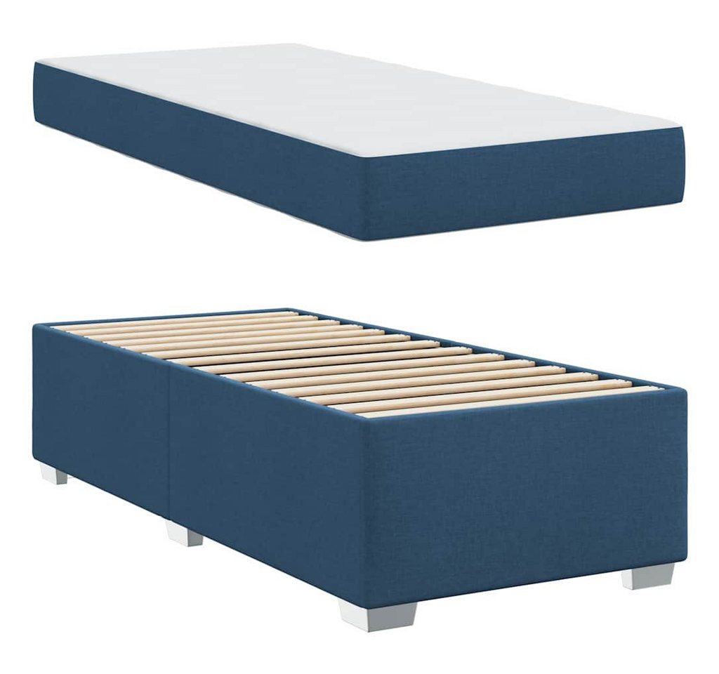 vidaXL Bett Bettgestell Sonstiges Blau 80 x 200 cm Stoff (1-tlg) von vidaXL