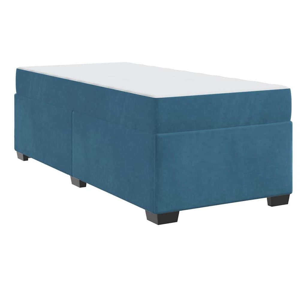 vidaXL Bett Bettgestell Sonstiges Dunkelblau 90 x 190 cm Samt (1-tlg) von vidaXL