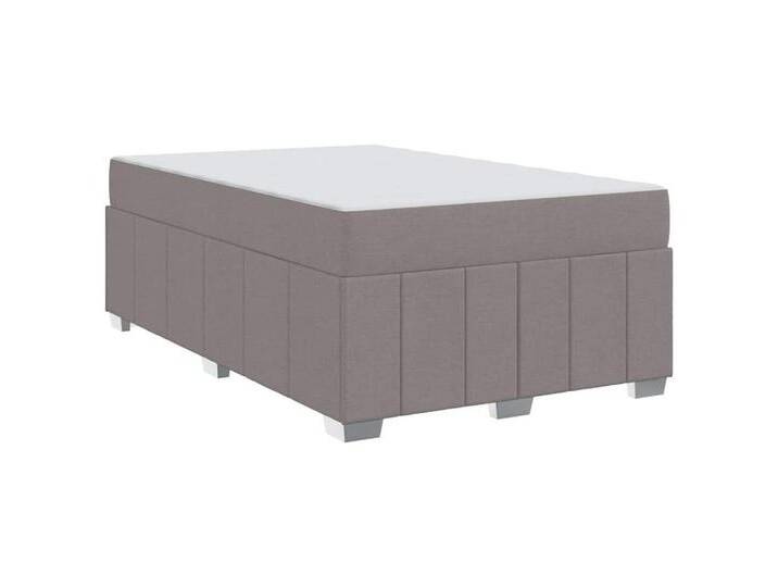 vidaXL Bett Bettgestell Taupe 120 x 200 cm Stoff (1-tlg), Taupe von vidaXL