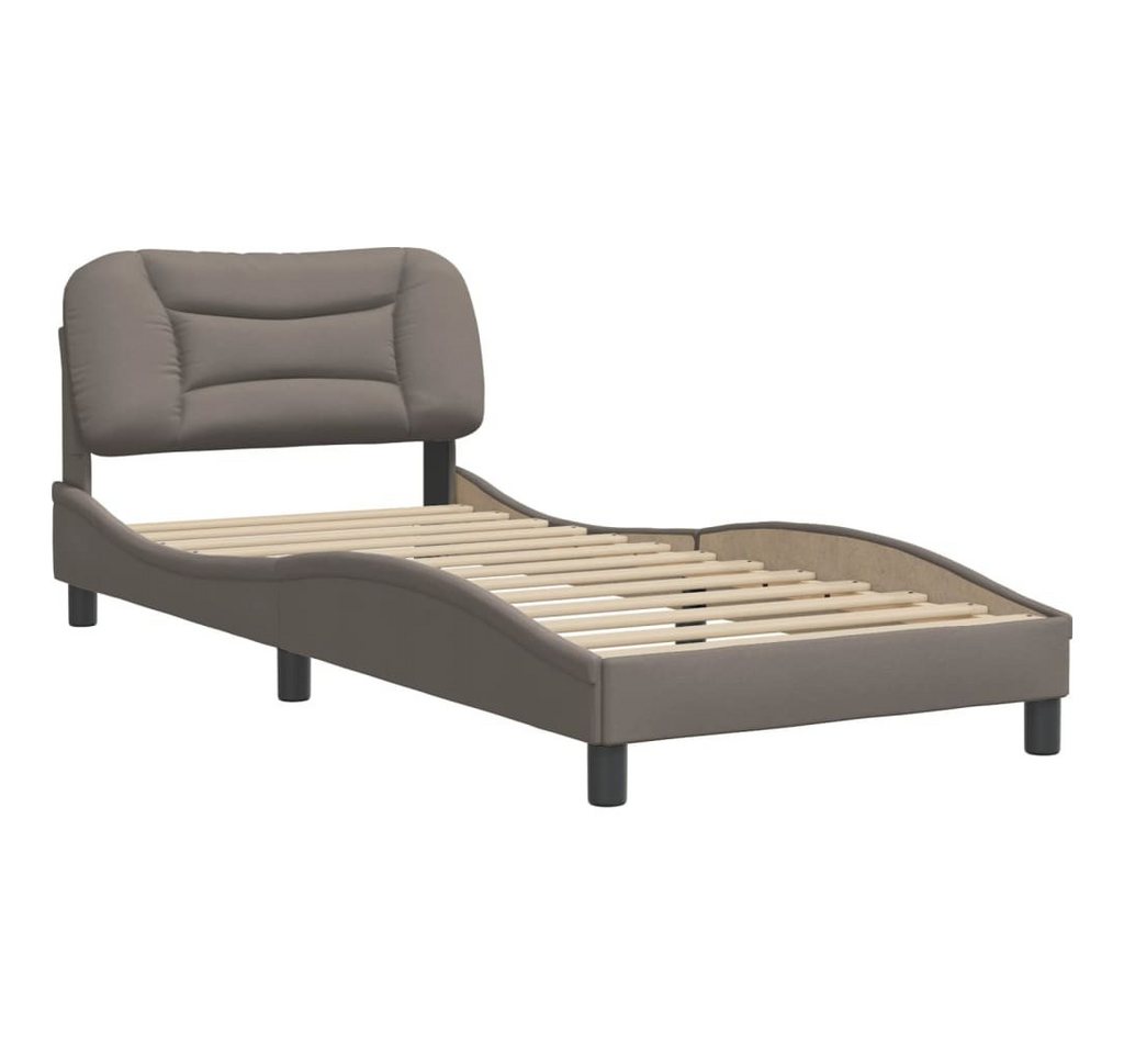 vidaXL Bett Bettgestell mit Kopfteil Taupe 80x200 cm Stoff von vidaXL