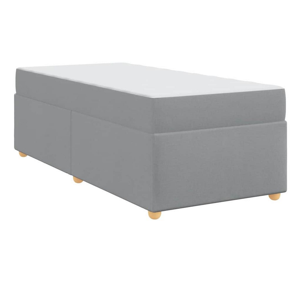 vidaXL Bett Bettgestell mit Matratze Sonstiges Hellgrau 80 x 200 cm Stoff (1-tlg) von vidaXL