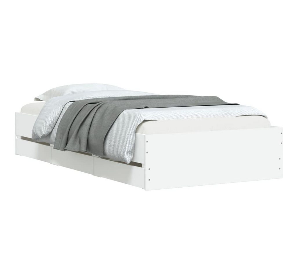 vidaXL Bett Bettgestell mit Schubladen Weiß 75x190 cm Holzwerkstoff vidaXL Bett Bettgestell mit Schubladen Weiß 75x190 cm Holzwerkstoff von vidaXL