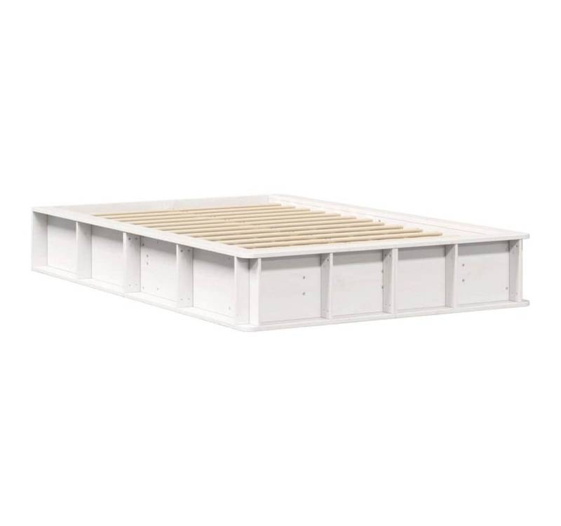 vidaXL Bett Bettgestell mit Speicher Weiß 120 x 200 cm Holz (1-tlg) von vidaXL