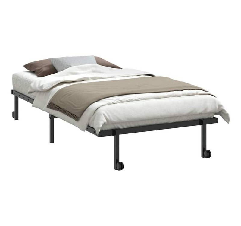 vidaXL Bett Bettgestell ohne Matratze Klappbar Schwarz 100x200 cm Stahl von vidaXL