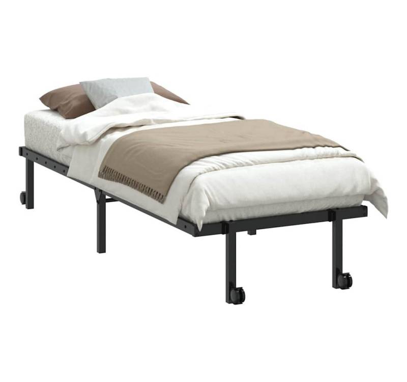 vidaXL Bett Bettgestell ohne Matratze Klappbar Schwarz 75x190 cm Stahl von vidaXL