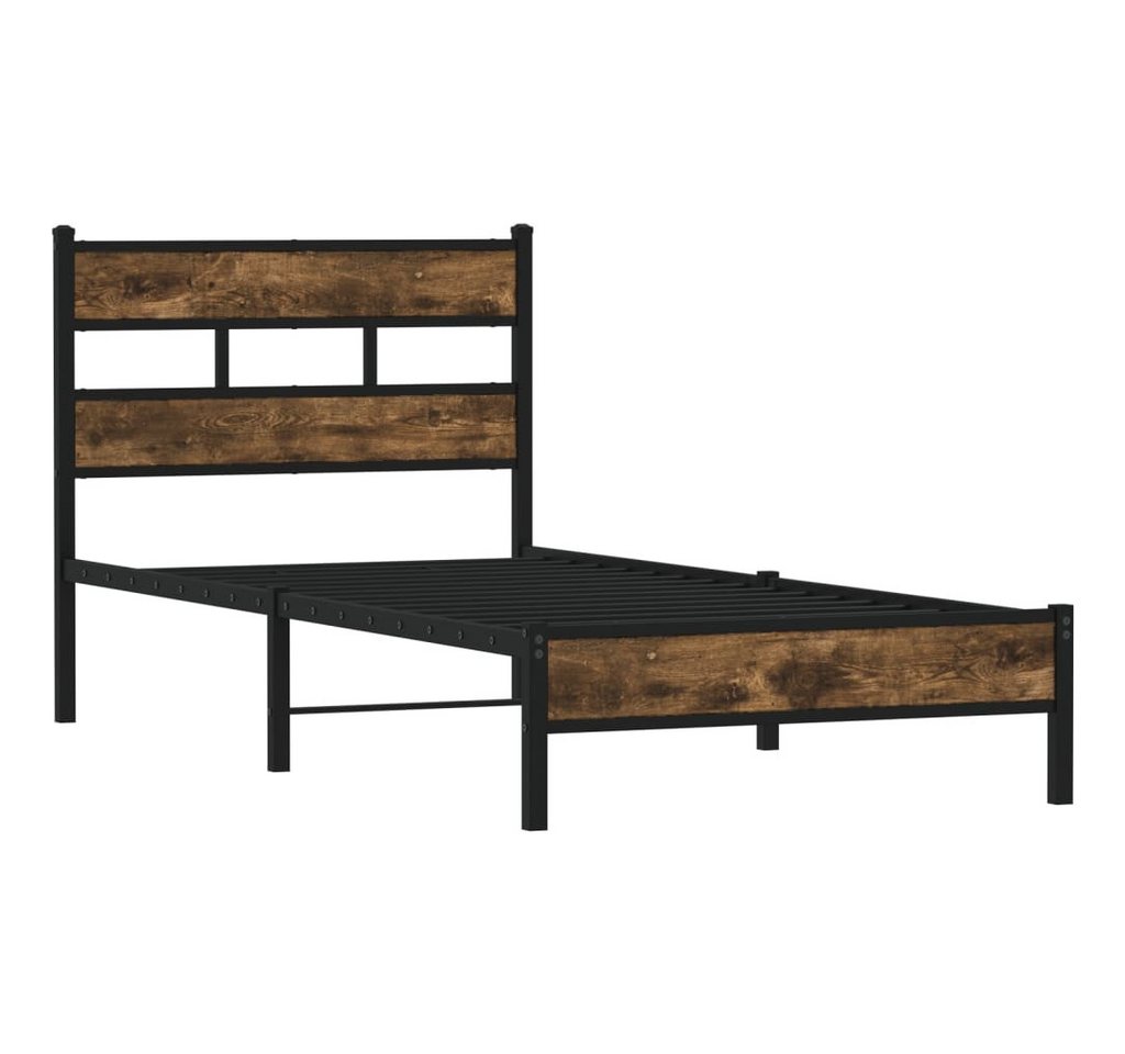 vidaXL Bett Bettgestell ohne Matratze mit Kopfteil Sonoma-Eiche 75x190 cm von vidaXL