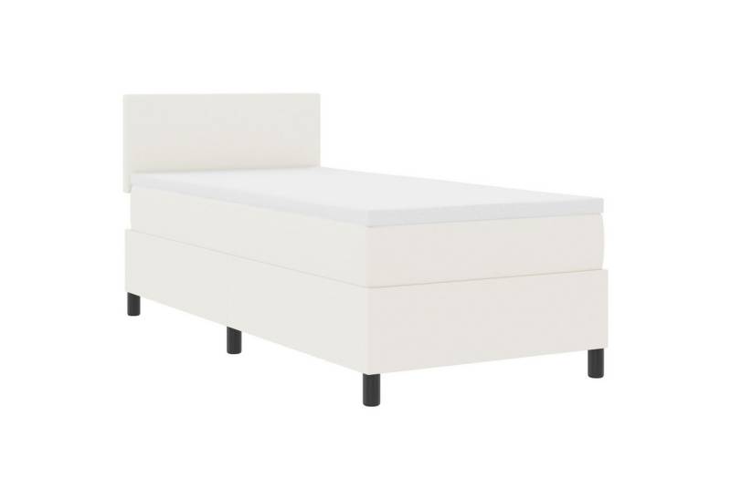 vidaXL Bett Box Spring Bett mit Matratze & LED Creme 80x200 cm Cordstoff (1-tlg) von vidaXL
