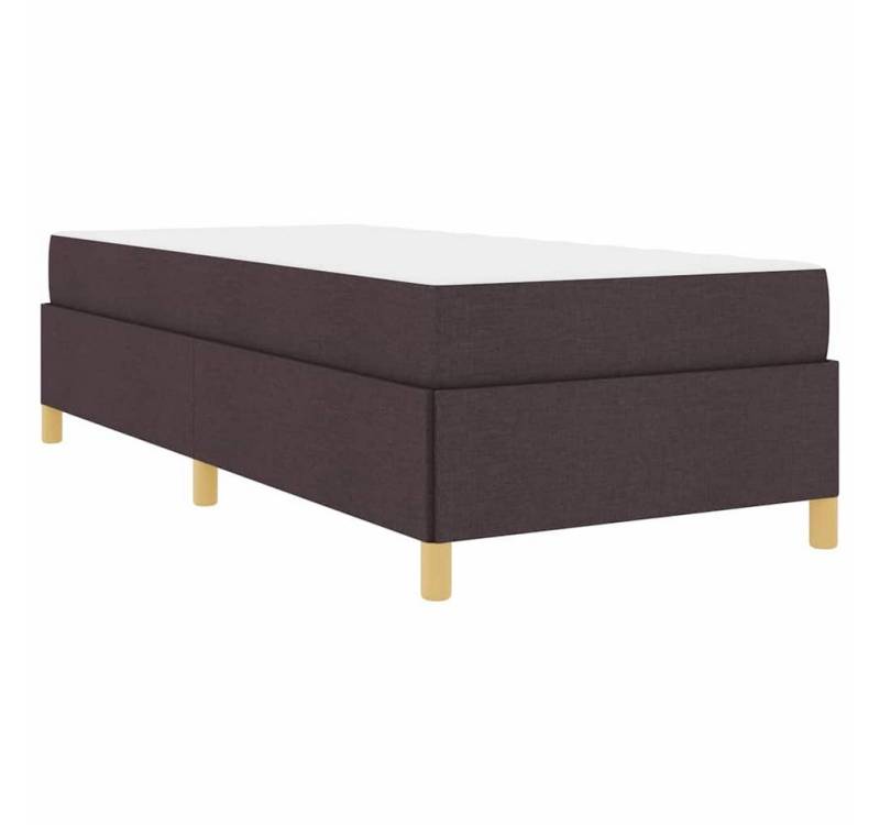 vidaXL Bett Boxspringbett Braun und Weiß und Dunkelbraun 80 x 200 cm Stoff (1-tlg) von vidaXL