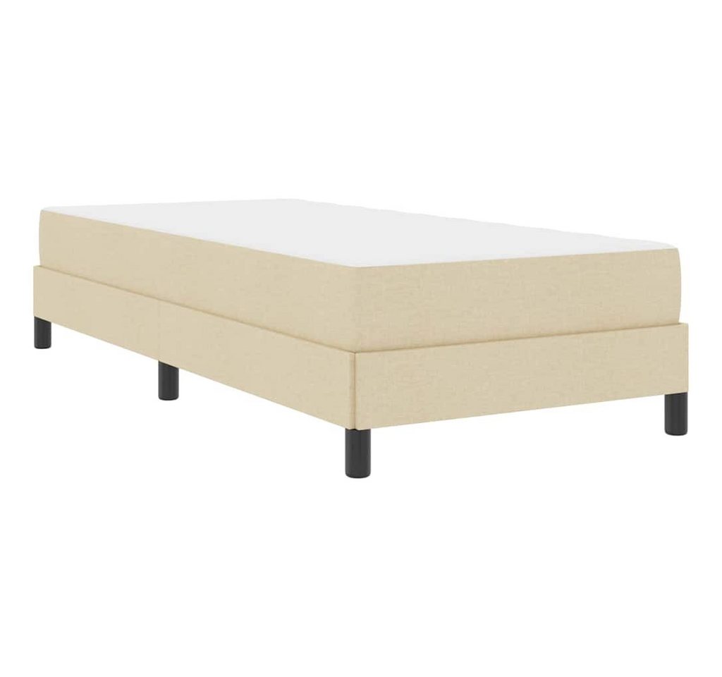 vidaXL Bett Boxspringbett Sonstiges Creme 90 x 200 cm Stoff (1-tlg) von vidaXL