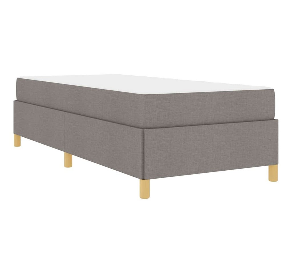 vidaXL Bett Boxspringbett Taupe und Beige und Weiß 140 x 200 cm der Schaum (1-tlg) von vidaXL