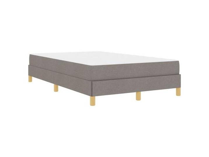 vidaXL Bett Boxspringbett Taupe und Braun 120 x 200 cm (1-tlg) von vidaXL