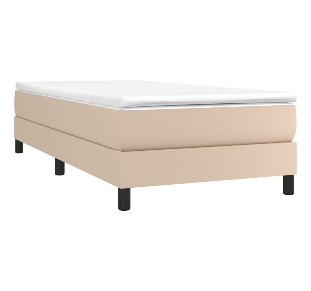 vidaXL Bett Boxspringbett mit Matratze Cappuccino-Braun 80x200cm Kunstleder von vidaXL