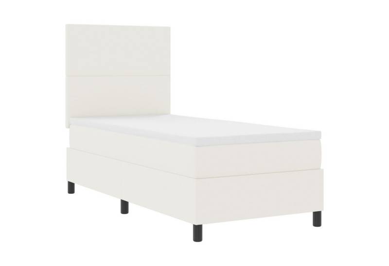 vidaXL Bett Boxspringbett mit Matratze Creme 80x200 cm Cord-Stoff (1-tlg) von vidaXL