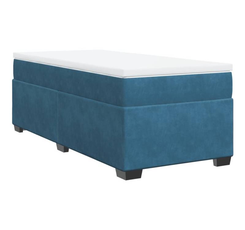 vidaXL Bett Boxspringbett mit Matratze Dunkelblau 80x200 cm Samt von vidaXL