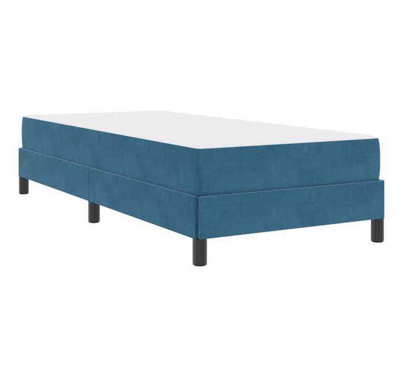 vidaXL Bett Boxspringbett mit Matratze Dunkelblau 80 x 220 cm Samt (1-tlg) von vidaXL