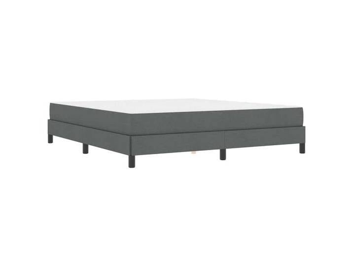 vidaXL Bett Boxspringbett mit Matratze Dunkelgrau 180 x 200 cm Stoff (1-tlg), grau von vidaXL
