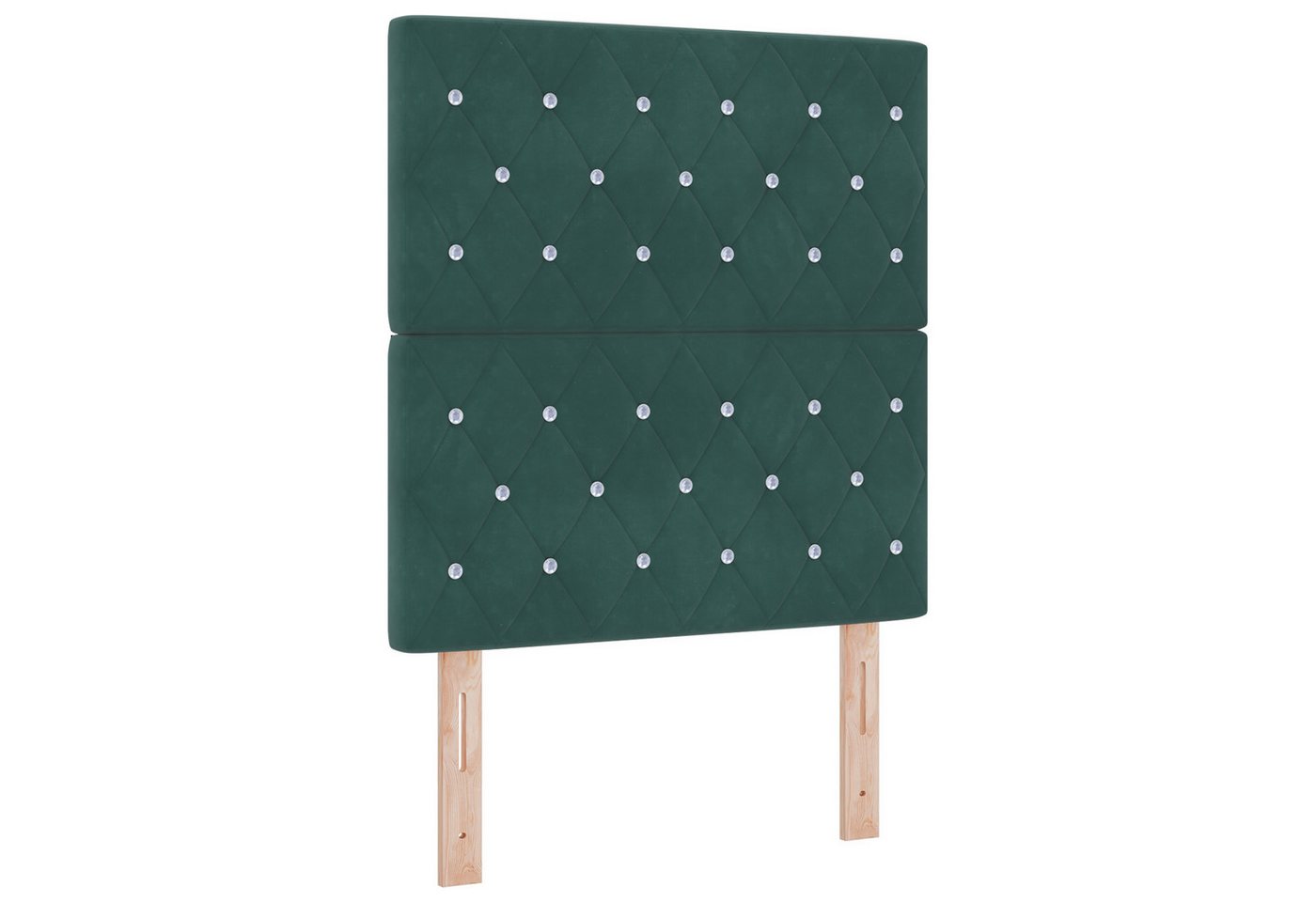 vidaXL Bett Boxspringbett mit Matratze Dunkelgrün 80x200 cm Samt (1-tlg) von vidaXL