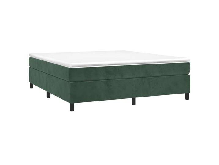 vidaXL Bett Boxspringbett mit Matratze Dunkelgrün 180x200 cm Samt, grün von vidaXL