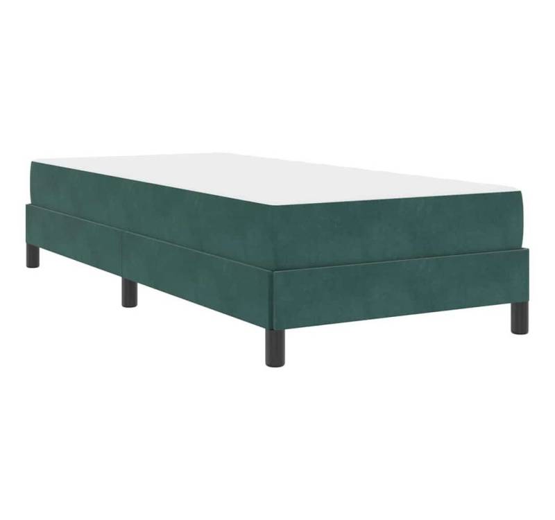 vidaXL Bett Boxspringbett mit Matratze Dunkelgrün 80 x 200 cm Samt (1-tlg) von vidaXL