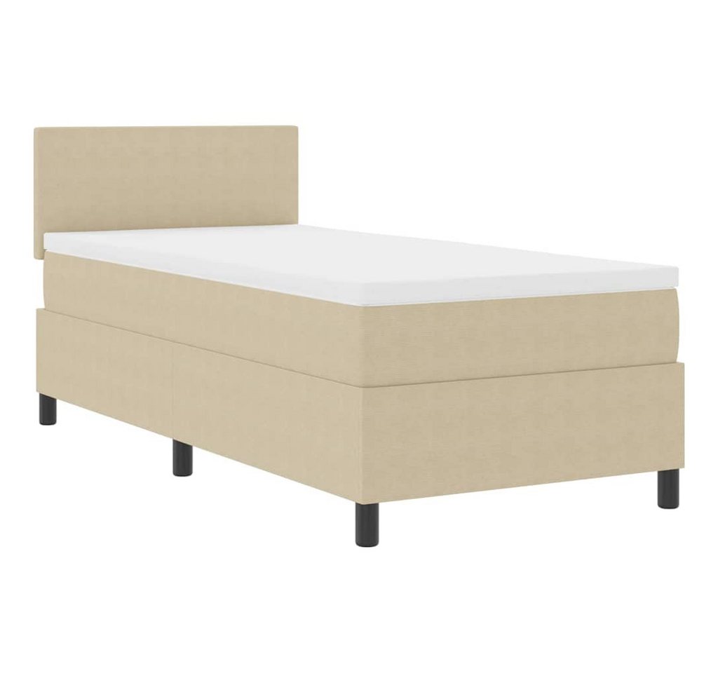 vidaXL Bett Boxspringbett mit Matratze Hellgrün Grau 80x200 cm Cordstoff (1-tlg) von vidaXL