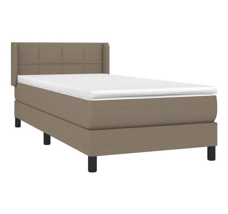 vidaXL Bett Boxspringbett mit Matratze Taupe 80x200 cm Stoff von vidaXL