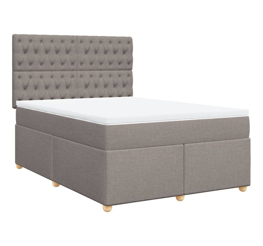 vidaXL Bett Boxspringbett mit Matratze Taupe 140x190 cm Stoff vidaXL Bett Boxspringbett mit Matratze Taupe 140x190 cm Stoff von vidaXL