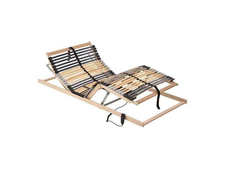 vidaXL Bett Elektrischer Lattenrost, 39 Latten, 7 Zonen, 90 x 190 cm (1-tlg), beige, Beige von vidaXL