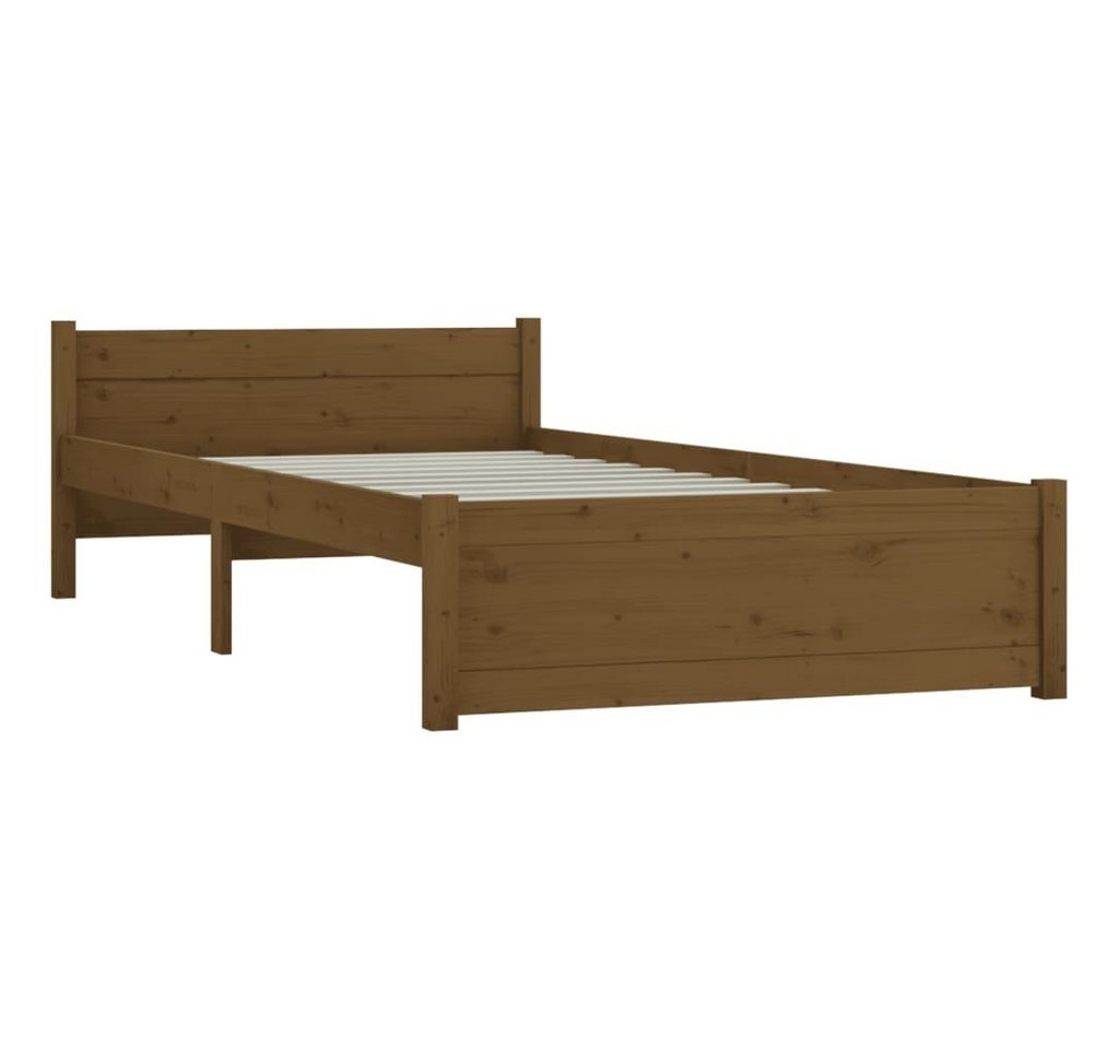 vidaXL Bett Massivholzbett Honigbraun 75x190 cm von vidaXL