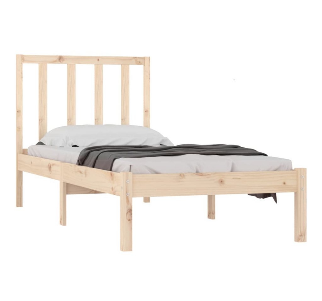 vidaXL Bett Massivholzbett ohne Matratze 75x190 cm Kiefernholz von vidaXL