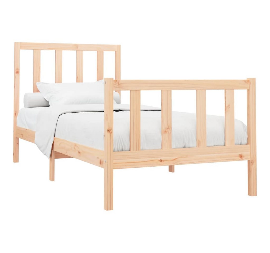 vidaXL Bett Massivholzbett ohne Matratze 90x200 Kiefernholz von vidaXL