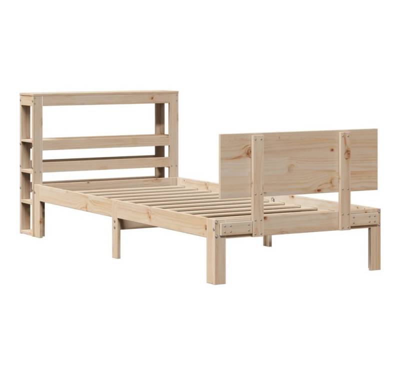 vidaXL Bett Bettgestell mit Kopfteil ohne Matratze 75x190 cm von vidaXL