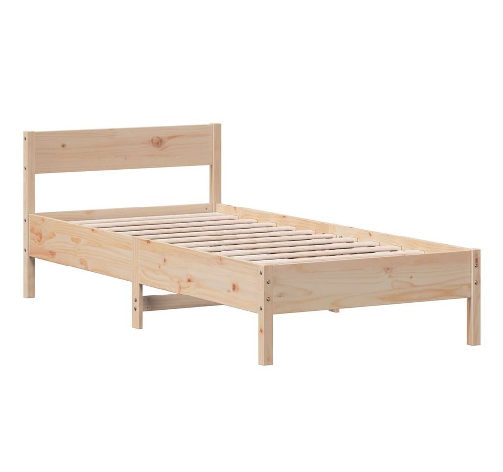 vidaXL Bett Massivholzbett ohne Matratze 75x190 cm Kiefernholz von vidaXL